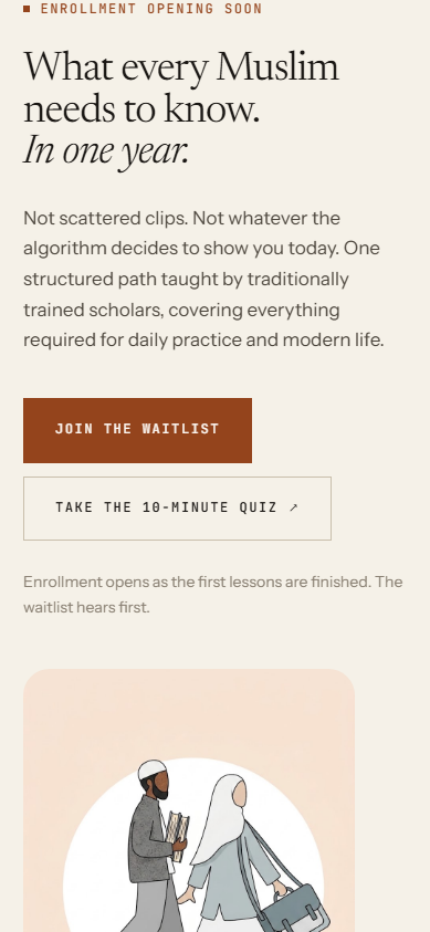 The Asas Institute website on a phone